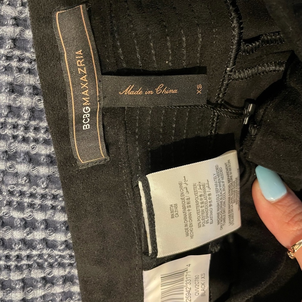 BCBG faux suede riding pants